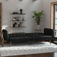 thumbnail image 3 of Novogratz Brittany Futon, Black Faux Leather, 3 of 22
