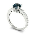 thumbnail image 2 of Clara Pucci 14K White Gold 1.47ct LondonBlueTopaz Solitaire with Accents, 2 of 8