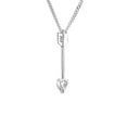 thumbnail image 2 of Bling Jewelry Womens Romantic Love Heart Shape Cubic Zirconia CZ Tip Arrow Pendant Necklace Sterling Silver, 2 of 4
