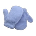 thumbnail image 3 of grinderPUNCH Children Toddler Blue Winter Unisex Gloves Magic Stretch Soft Knit Mittens 0-6 Months Blue, 3 of 5