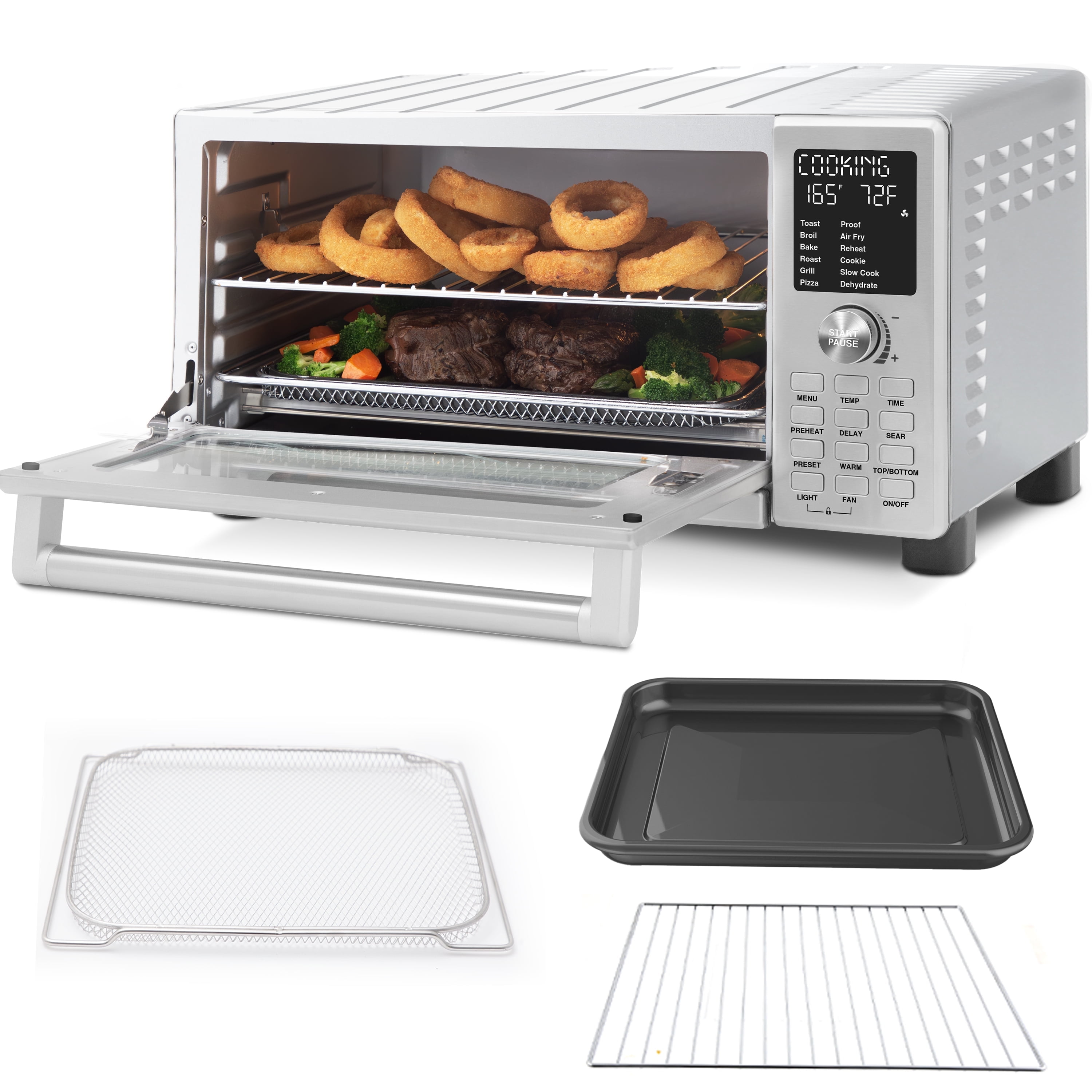 Ninja Foodi 8-in-1 Digital Air Fry Oven, Large Toaster Oven, Flip-Away