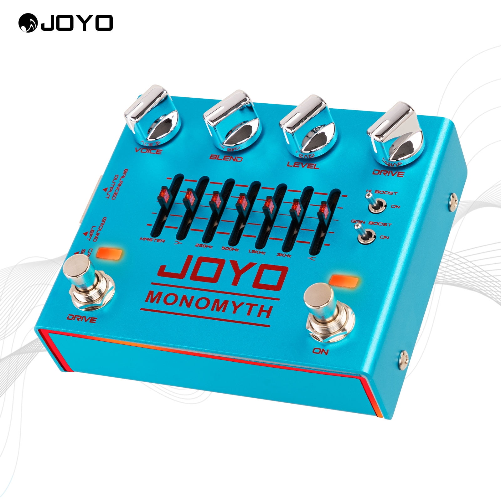 JOYO R-26 Bass Guitar Pedals Overdrive Amp Simulator Effect Pedal EQ Noise Reduction