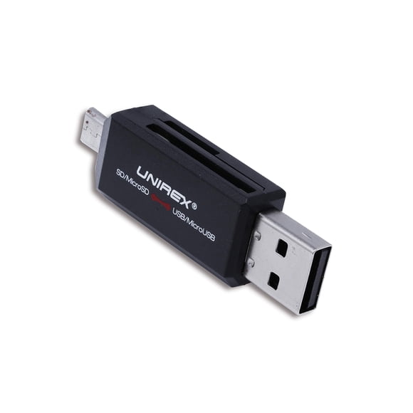 Lector USB Unirex MSW-001 4 en 1 para Micro SD y USB