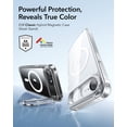 thumbnail image 2 of ESR Magnetic Case Compatible with iPhone 17e/16e with Built-in Stash Stand, Military-Grade Drop Protection, MagSafe Compatible & Scratch-Resistant Back Cove, Clear, 2 of 8