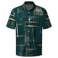 thumbnail image 5 of Kalauyu Button Down Shirts for Men Plaid Print Short Sleeve Shirts Casual Button-Up Blouse Summer Beach Outdoor Daily Wear Tops, 5 of 5