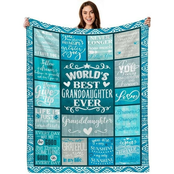 LHSHID Granddaughter Sherpa Fleece Blanket Granddaughter Blanket from Grandma to my Granddaughter Blanket Granddaughter gifts from Grandma Gifts for Granddaughter 30"x40"