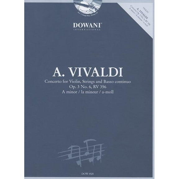 Vivaldi - Concerto for Violin, Strings and Basso Continuo Op. 3 No. 6, RV 356 in A Minor Paperback 3905479354 9783905479355