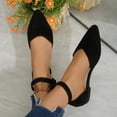 thumbnail image 6 of Wensltd Women's Flat Shoes Pointed Toe Ankle Strap Flats For Everyday Office And Casual Wear, 6 of 9