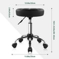 thumbnail image 2 of Black Classic Swivel Stool with Wheel for Salon Work Home SPA Shop Height-Adjustable and Cost-Effective Rolling Stool Chair Small, 2 of 7