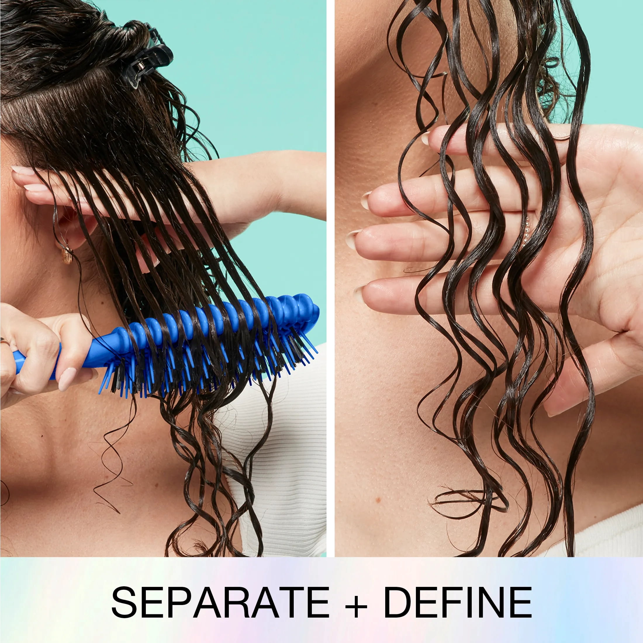 Conair Curl Define Pro Cushion Hair Brush, Blue