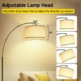 thumbnail image 3 of OUTON Arc Floor Lamp with Remote for Living Room, LED Dimmable Modern Standing Lamps with 4 Color Temperatures, Tall Light for Bedroom, Bigger Linen Shade,(Beige Lampshade), 3 of 10