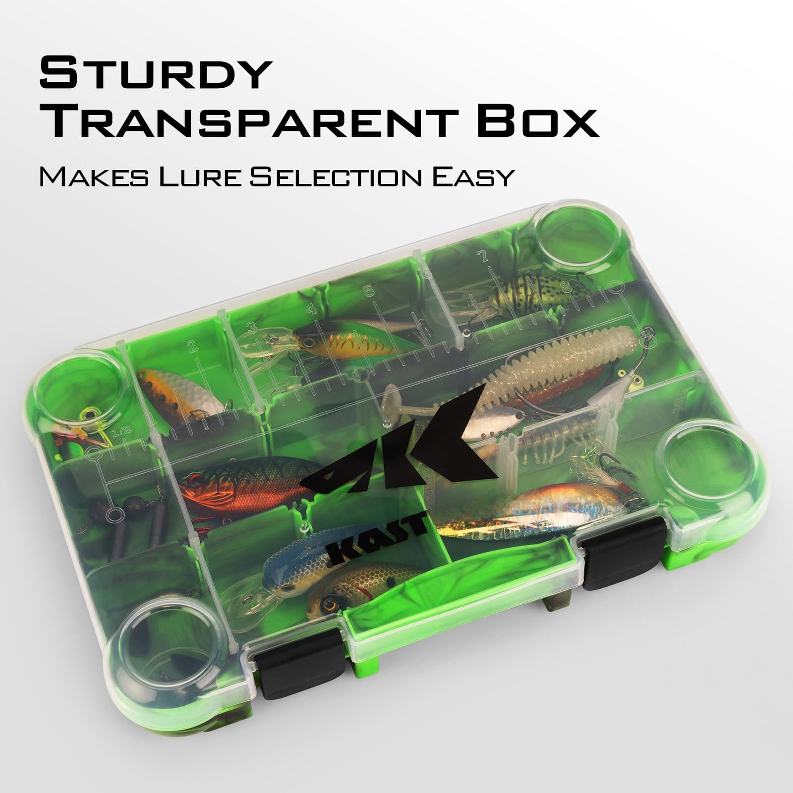 Tackle Boxes  Plastic Box Storage Organizer With Removable Dividers - Fishing 2 Packs /4 Trays Parts