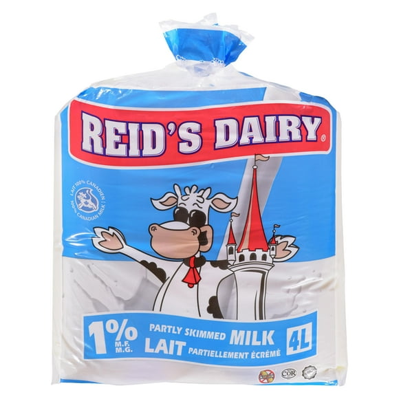 REID'S DAIRY Partly Skimmed Milk, 1% milk
