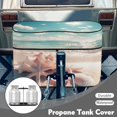 thumbnail image 4 of Uourmeti Rv Dual Propane Tank Cover with Seascape Starfish Print, Polyester Fabric Cover for Travel Outdoor Camping, All Weather Protection with Zipper, 4 of 9