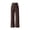 Brown, variant on Women's Solid High Waist Wide Leg Yoga Pants, No Front Seam Straight Leggings, Pilates Running Workout Pants for Women, Quick Dry Loose Fit Casual Spring Fall Wear Black L