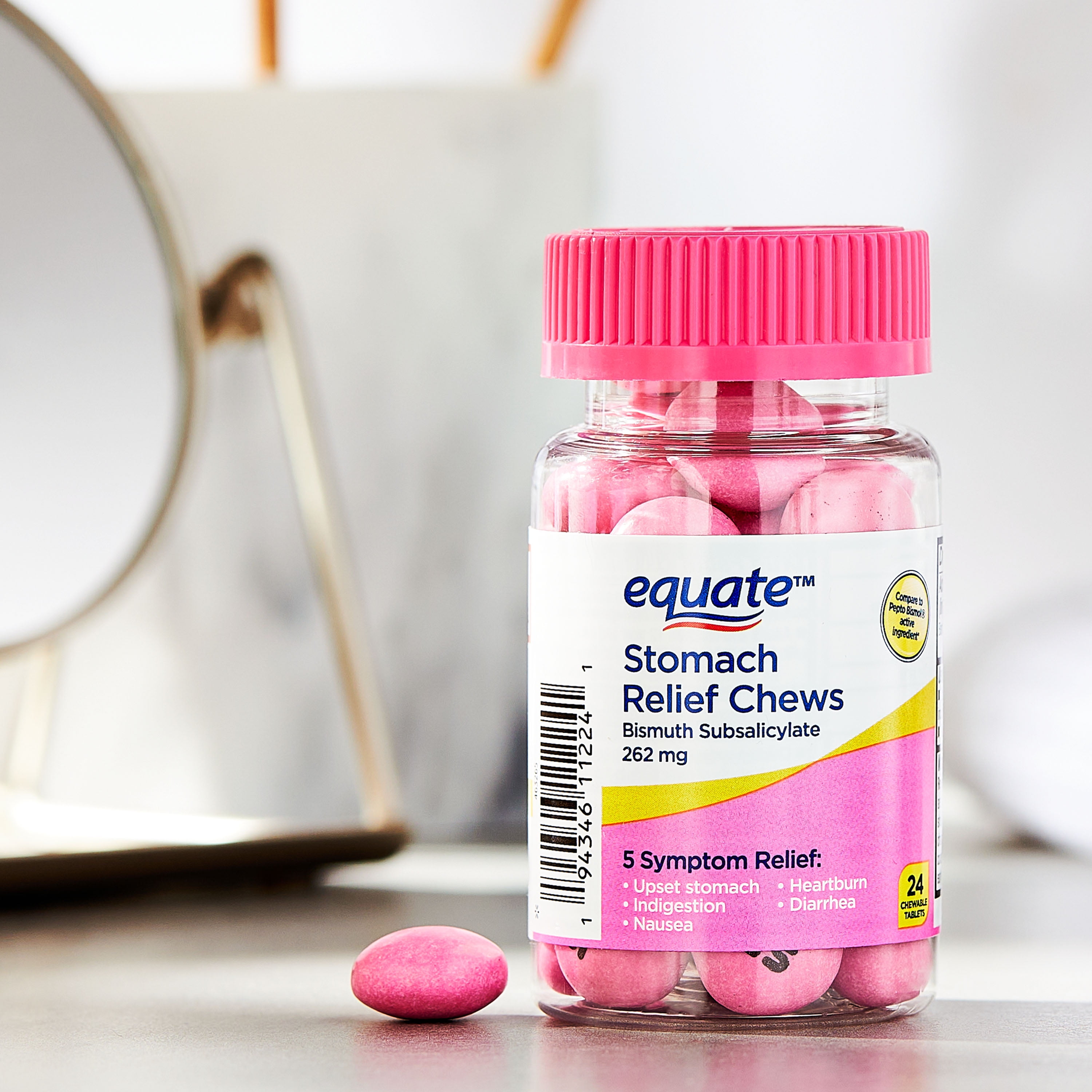Equate Stomach Relief Chews, 24 Count