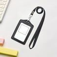 thumbnail image 3 of ID Badge Holder with Neck Lanyard Holder Vertical Black, 3 of 7