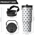 thumbnail image 4 of Christmas 30oz Handheld Travel Tumbler with Handle – Double Wall Stainless Steel Insulated Cup, Flip Straw Lid, Leak-Proof & BPA-Free for Hot and Cold Drinks – Durable Coffee & Juice Mug Black, 4 of 7