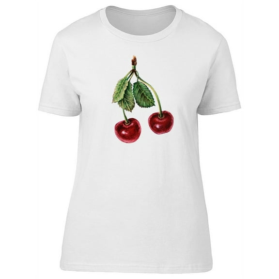 Cool Ripe Cherry Fruit T-Shirt Women -Image by Shutterstock, Female x-Large