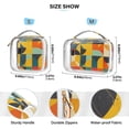 thumbnail image 4 of Clear Makeup Bags with Handle Large Opening 2 Pack Set Toiletry Bag Quart Size Bag, for Women Man Traveling Travel Essentials, Toiletries and Other. Colorful Abstract Vibrant Geometric Shape Curve, 4 of 5