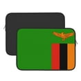 thumbnail image 2 of Flag Of Zambia Laptop Sleeve Case Neoprene Carrying Bag laptop case bag 13 inch, 2 of 7