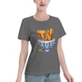 thumbnail image 2 of Thinknoodles Women'S Basic Short Sleeve T-Shirt Deep Heather Small, 2 of 5
