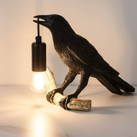 Resin Lucky Bird Crow Wall Lamp Table Lamp Night Light Bedroom Bedside Living Room Wall Lamp Home Decoration