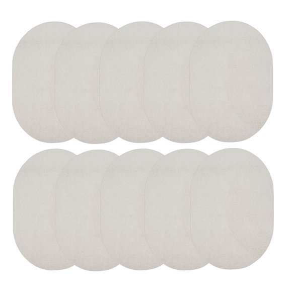 Furnish My Place Modern Plush Solid Off White Color Rug - Pets and Kids Friendly Rug, Indoor/Outdoor Mat, Area Rugs Great for Kids, Pets, Event, Living Room, Made in USA, 2' x 4' Oval - Set of 10