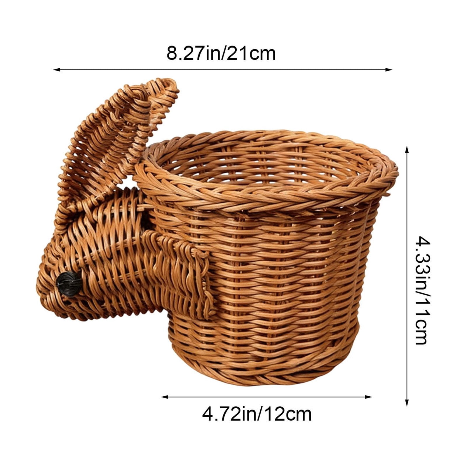 Lunxisen 4 Pcs Easter Bunny Woven Storage Basket Organizer for Home Decor Snack Fruit Display