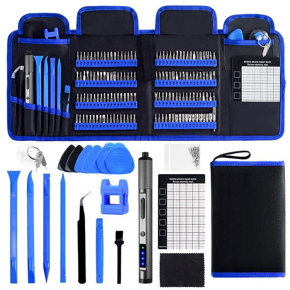 Mini Electric Screwdriver Set 168-IN-1, 3 Gear Torque screwdriver Cordless, 144 Magnetic Bits Screw Driver Set Kit, Small Power Screwdriver Repair Tool Kit for Computer, PC, Phone, Laptop, Xbox