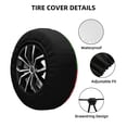 thumbnail image 2 of Salouo Watermelon Hello Summer Print Spare Tire Cover 14-17 inch Spare Tire Protector Universal Tough Tire Wheel Cover for Trailer SUV and Truck-14 inch, 2 of 6
