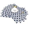 thumbnail image 2 of LNWH Blue Line Check Pattern Placemats, 1 PCS Heat Resistant Washable PVC Table Mats, 18"x12", 2 of 6