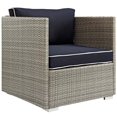 thumbnail image 1 of Modway Fauteuil de Patio Repose en Gris Clair et Bleu Marine, 1 of 6