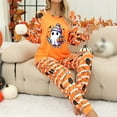 thumbnail image 6 of MuXiKeJi Clothes Halloween Pajamas Women,Women Pajama Sets Soft Comfortable Sleepwear Two Piece Outfit Cozy Nightwear Casual Home Wear Set,Plus Size Halloween Pajamas, 6 of 7