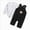 C53-Black, variant on Toddler Boy Outfit Long Sleeve Sweatshirt And Pants Set Infant Baby Boy Fall Winter Clothes Blue 3-6 Months
