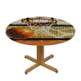 thumbnail image 3 of Orinice Basketball Round Table Cover Stain Resistant Washable Indoor Outdoor Tablecloth Kitchen Dining Wedding Parties 100% Polyester Fiber 38-42, 3 of 8