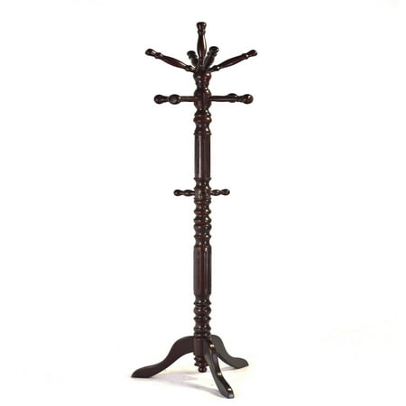 Home Craft Traditional Spinning Top Wooden Coat Rack, Multiple Colors