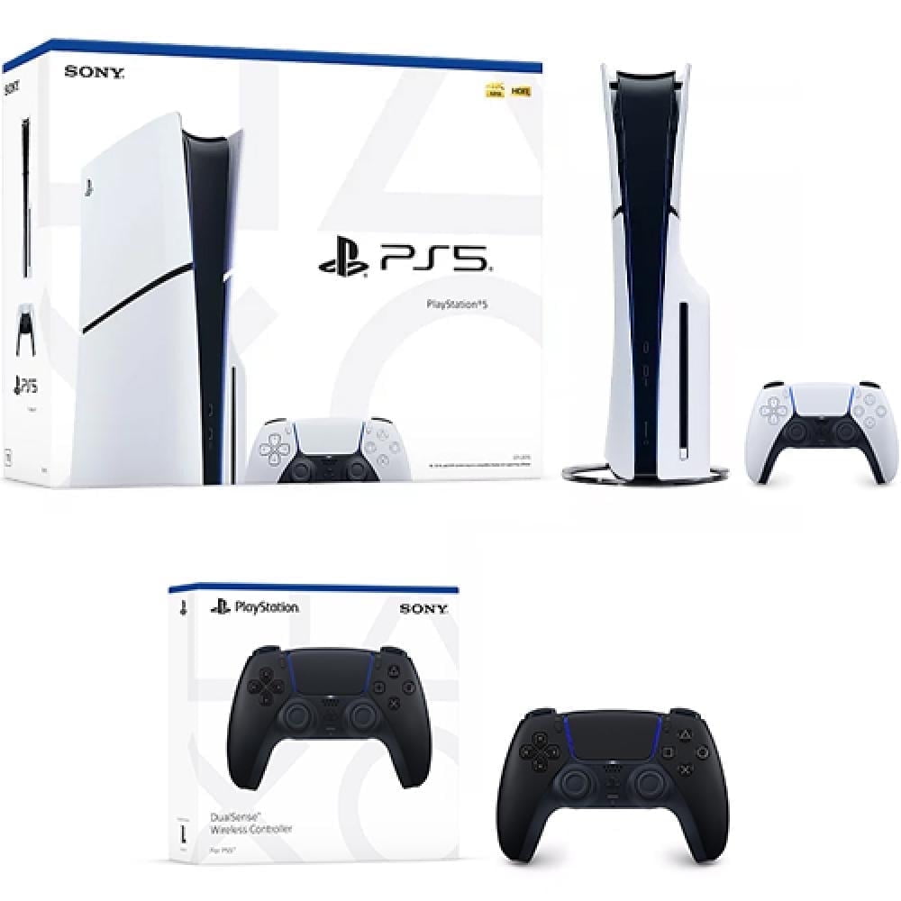 PlayStation 5 Slim Console + PlayStation 5 DualSense Wireless Controller Midnight Black