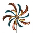 thumbnail image 3 of Alpine Corporation 63" Tall Outdoor Curved Blade Windmill Stake Kinetic Spinner, Multicolor, 3 of 13