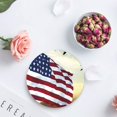 thumbnail image 4 of XDDJA American Flag Set of 4 Round Coaster for Drinks, Absorbent Ceramic Stone Coasters Cup Mat with Cork Base for Home Kitchen Room Coffee Table Bar Decor, 4 of 5