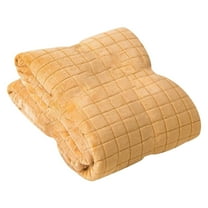 Bigersell Bedding Throw Blankets 78" x 47" Soft Lightweight Fleece Blanket Fall Winter Warm Blanket for Couch Bed Sofa Solid Pattern Machine Wash Travel Blankets Twin XL Size Blanket Khaki