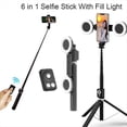 thumbnail image 5 of Trípode para Selfies con Luz, 169 cm de , Portátil, Inalámbrico, con Control Remoto, para Teléfono Móvil de Viaje, Soporte para Teléfono, B, 5 of 5