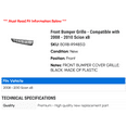 thumbnail image 2 of Front Bumper Grille - Compatible with 2008 - 2010 Scion xB 2009, 2 of 2