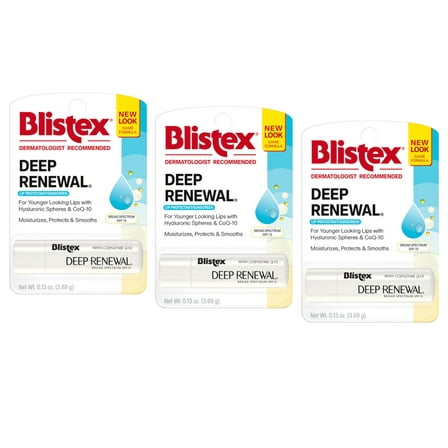Blistex Deep Renewal Lip Protectant, SPF 15 0.13 oz (Pack of 3)
