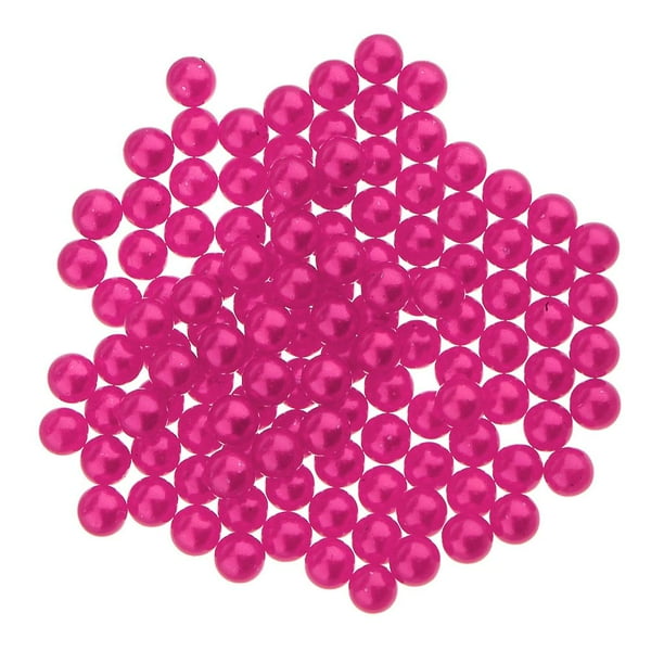 150 piezas de perlas de imitación de agua dulce con purpurina, de plástico sin agujeros, manualidades para mujeres y niñas Rosa roja Soledad Perlas sueltas de perlas de imitación