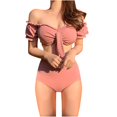 thumbnail image 1 of Maillot de Bain Deux Pièces Taille Haute Sexy Multicolore pour Femmes, 1 of 4