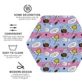 thumbnail image 4 of Disketp Bees And Daisies Striped Funny Coasters,6 Pcs Leather Coasters With Holder, Perfect Housewarming Hostess Gifts,Protect Furniture From Water Marks Scratch And Damage, 4 of 9