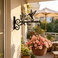 thumbnail image 2 of DefiDgd Iron Decorative Hanging Bracket,Vintage Bird with Leaf Wall Mounted Hook for Flower Baskets Planters Wind Chimes Lanterns Home Garden Patio Farmhouse Decoration(CC), 2 of 8