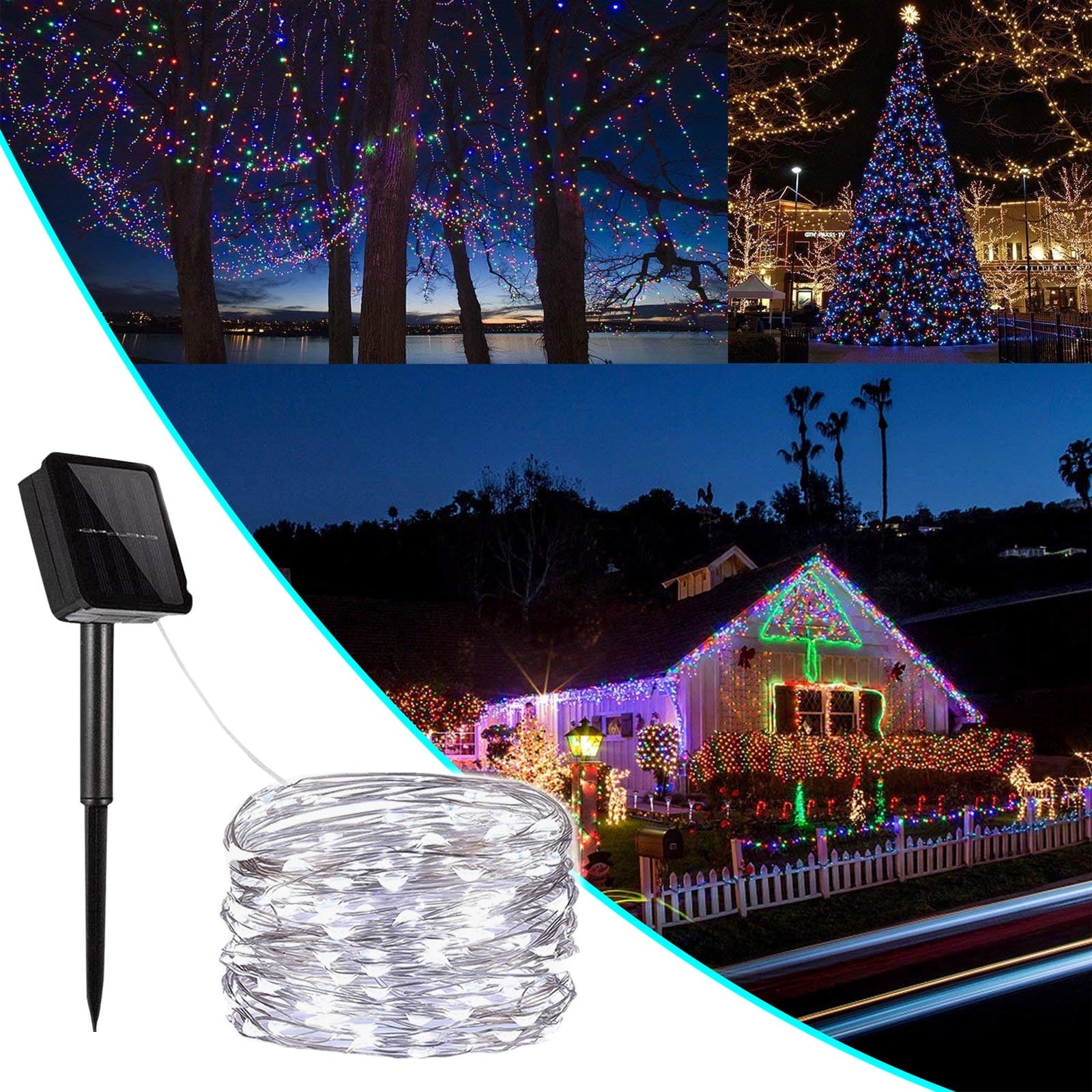 24m Fairy Lights Christmas Lights SOLAR Waterproof Indoor/Outdoor NEW IN BOX 