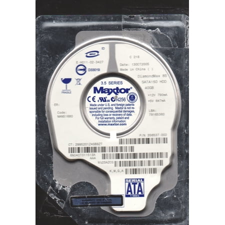 6N040T0  Code NAN51680  KMGA  Maxtor 40GB SATA 3.5 Hard Drive